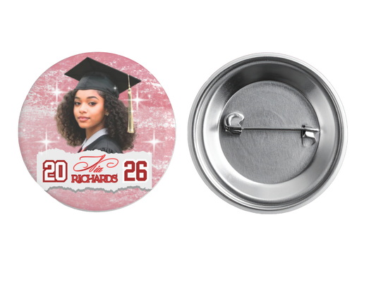 Custom Graduation Buttons-Quanties of 5