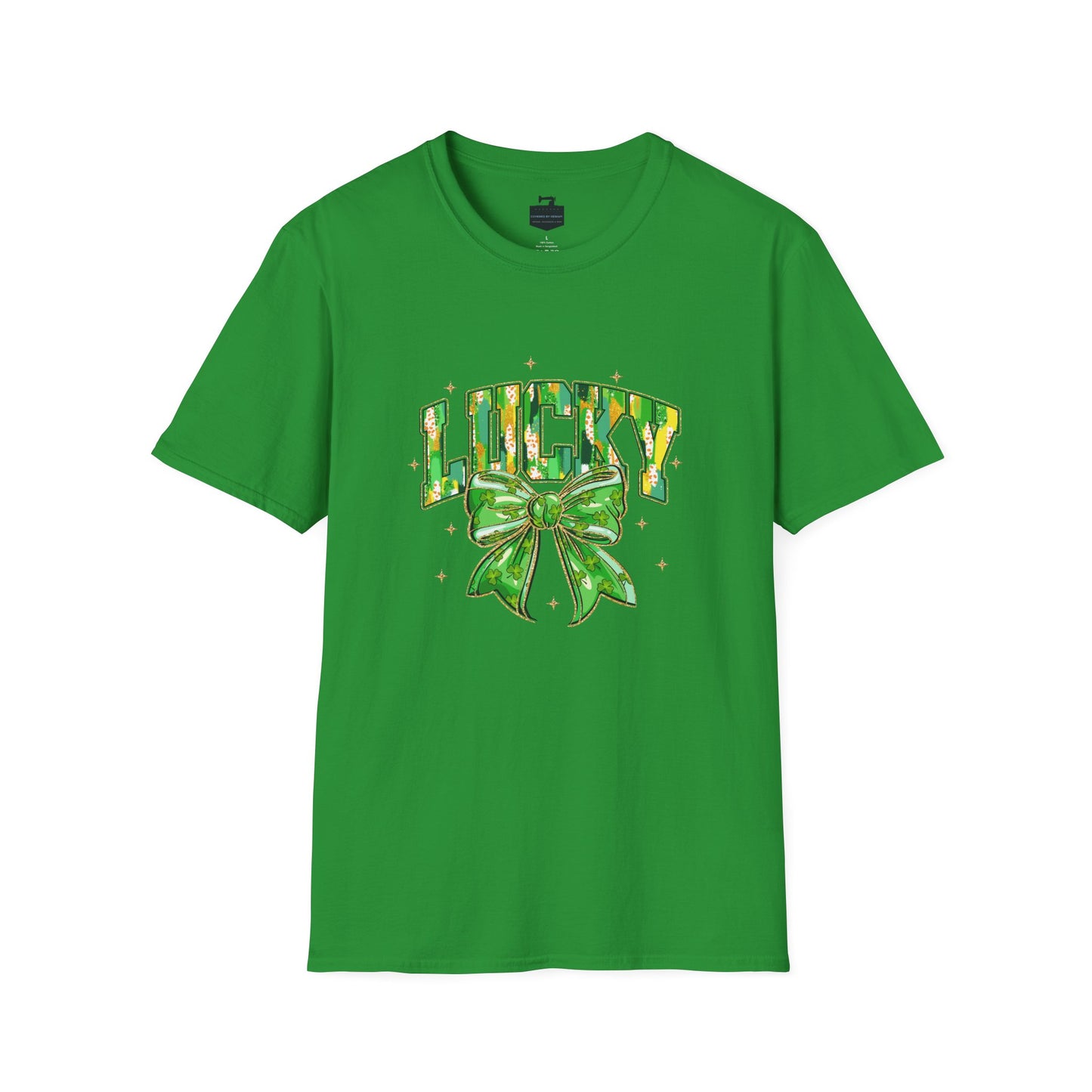 Lucky St. Patrick's T-Shirt, Coquette Bow, Unisex St. Paddy's Day Shirt, Green Bow Graphic Tee, Gift for her