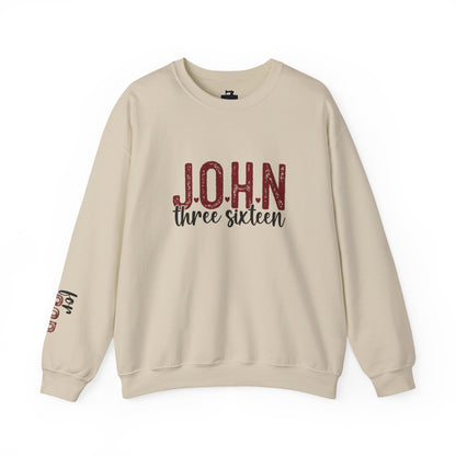 John 3:16 Valentine's Sweatshirt - Christian Love Bible Verse Sweater