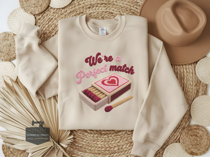 Perfect Match Valentine's Sweatshirt - Couples Matching Crewneck