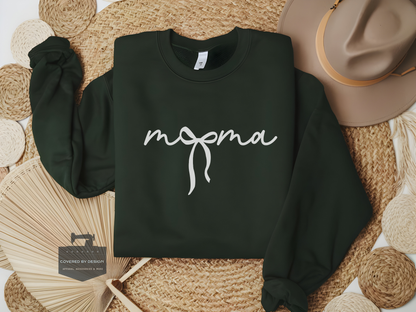 Mama Bow Sweatshirt - Cute Mom Graphic Crewneck