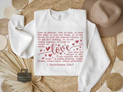 1 Corinthians 13 Love Verse Sweatshirt - Christian Scripture Crewneck
