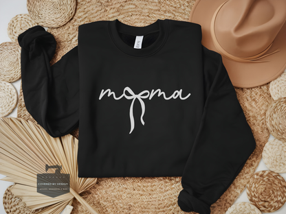 Mama Bow Sweatshirt - Cute Mom Graphic Crewneck