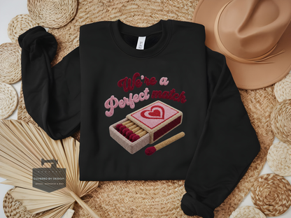 Perfect Match Valentine's Sweatshirt - Couples Matching Crewneck