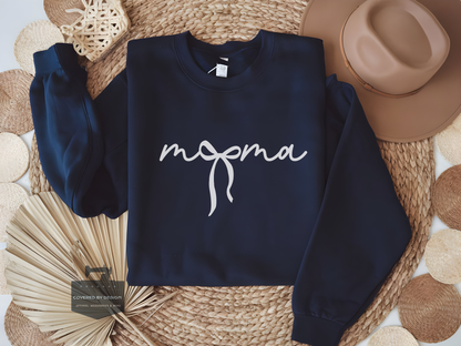 Mama Bow Sweatshirt - Cute Mom Graphic Crewneck