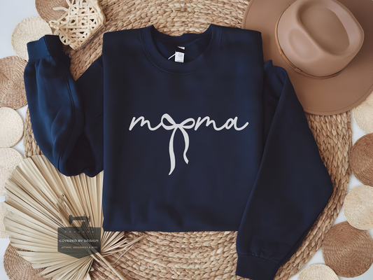 Mama Bow Sweatshirt - Cute Mom Graphic Crewneck