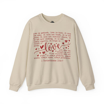1 Corinthians 13 Love Verse Sweatshirt - Christian Scripture Crewneck